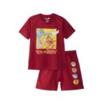 Kids Cotton Official Tom & Jerry Co ord Set for Boys & Girls, T Shirt and Shorts for Casual Wear