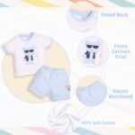 100% Pure Cotton T-shirt and Shorts Set for Baby Boys