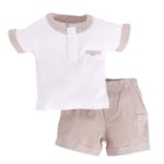 100% Pure Cotton T-shirt and Shorts Set for Baby Boys