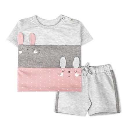 Baby Boys & Baby girls Cotton Printed Round Neck Half Sleeve T-shirt & Short Latest Summer Clothing Sets