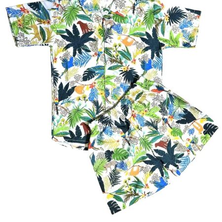 Cotton Kids Boy Clothing Set | Kids' cotton outfit | Natural print | beach wear | summer wear co-ord set for boys