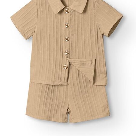 Boys Cotton Blend Solid Co-ord Set|Boys Co-ord Set|Boy's Clothing Set|Boy's 2 Piece Set|Clothing Set|Boys Shirt and Short Set|Co-ords