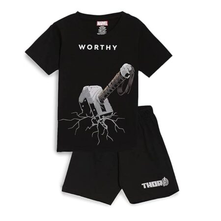 Kids Cotton Official Superhero Co ord Sets for Boys, T Shirt and Shorts for Casual Wear