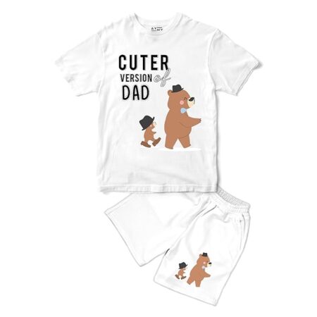 Boys Girls Cord Clothing set Tshirt & Shorts, Cuter Version Of Dad Printed Design Half Sleeves CO-ORD(Tshirt and Short) || 100% Pure Soft Cotton ||Girls & Boys || Washable, Breathable, Unisex