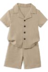 Boys Cotton Blend Solid Co-ord Set|Boys Co-ord Set|Boy's Clothing Set|Boy's 2 Piece Set|Clothing Set|Boys Shirt and Short Set|Co-ords