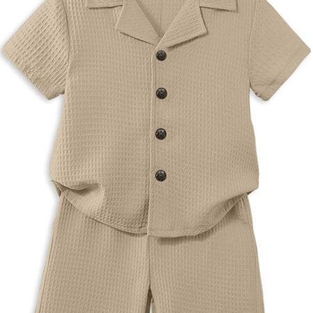 Boys Cotton Blend Solid Co-ord Set|Boys Co-ord Set|Boy's Clothing Set|Boy's 2 Piece Set|Clothing Set|Boys Shirt and Short Set|Co-ords
