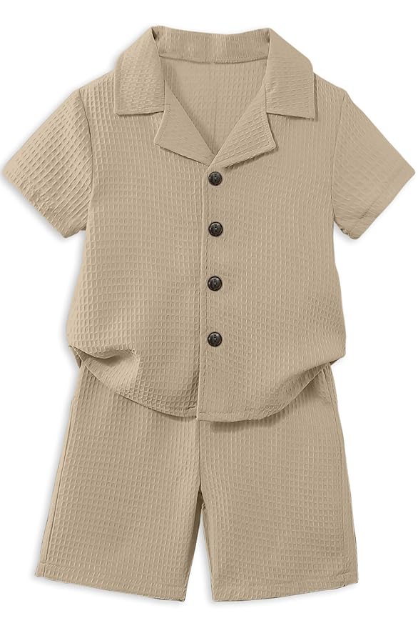 Boys Cotton Blend Solid Co-ord Set|Boys Co-ord Set|Boy's Clothing Set|Boy's 2 Piece Set|Clothing Set|Boys Shirt and Short Set|Co-ords