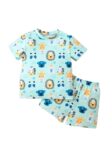 Boys Printed Cotton Blend Casual wear Comfortable Cap Sleeve Co-ord Set