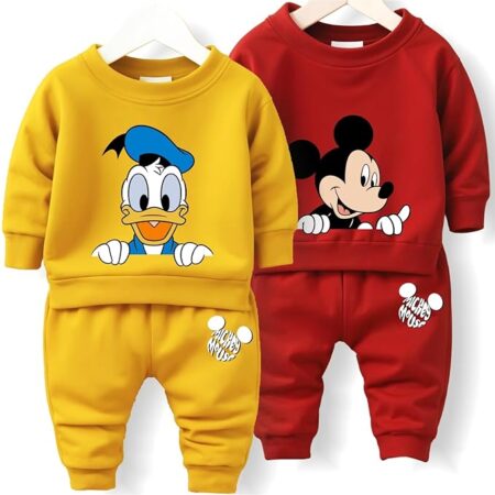 cotton Kids Coords Full Sleeve Tshirt and pant set with character print