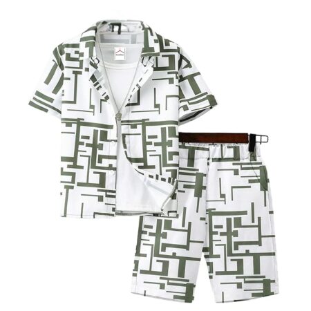 Boy's Cotton Blend Premium Printed Shirt And Shorts Set|Kids Clothing Sets | Co-Ord Set for Boys | kids Regular wear