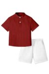 Boys Cotton Blend Solid Co-ord Set|Boys Co-ord Set|Boy's Clothing Set|Boy's 2 Piece Set|Clothing Set|Boys T-Shirt and Short Set|Co-ords