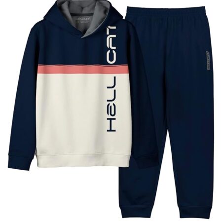 Printed Cotton Blend Full sleeve Hoodie T-shirt Jogger Trackpant Clothing Set for Boys