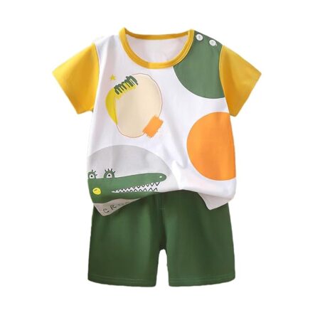 Kids Half Sleeve Cool Casual Cotton T-shirt & Shorts Clothing Set for Infant Toddler Baby Boy Girl