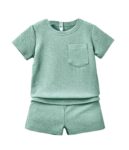 Kids Half Sleeve Cotton Blend Matty Tshirt & Shorts Set for Infant Toddler Young Boys N Girls