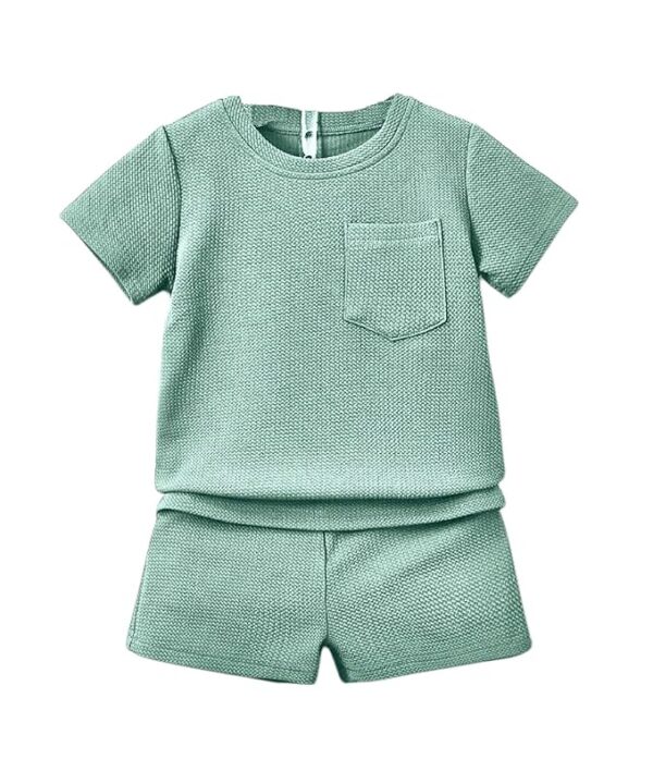 Kids Half Sleeve Cotton Blend Matty Tshirt & Shorts Set for Infant Toddler Young Boys N Girls