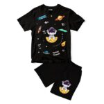 Boys Kids Cord Clothing set Printed Tshirt & Shorts,Space Astronaut Printed Design Half Sleeves CO-ORD(Tshirt and Short) || 100% Pure Soft Cotton ||Girls & Boys || Washable, Breathable, Unisex