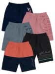 Pack of 5 Trendy Typographic Printed Mid rise Shorts for Boys