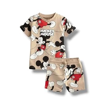 Micky Mouse Boys Summer Dress - Tshirt and Shorts set for Boys - Kids Clothes For Boys