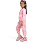 Kids Winter Wear Strip Tracksuit Jacket with Pants Clothing Set for Boys & Girls