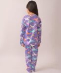 Pure Cotton Printed Pyjama Set for Girls | Sleepwear | Night Suit, Night Wear | Long Sleeves T-Shirt & Pyjama | Regular Wear | 0-14 Years