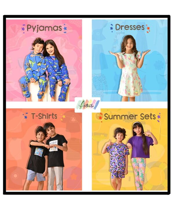 Pure Cotton Printed Pyjama Set for Girls | Sleepwear | Night Suit, Night Wear | Long Sleeves T-Shirt & Pyjama | Regular Wear | 0-14 Years