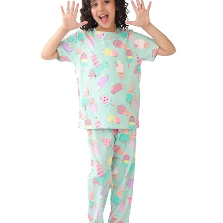 Pyjama Set for Girls| Material: 100% Pure Cotton | Fabric: Skin-Friendly, ensuring a Soft Touch on Delicate Skin| Fit: Regular |Age Range: Suitable for Girls Aged 0-14...