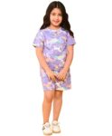 Sleepwear Shorts Set for Girls| Material: 100% Pure Cotton | Fabric: Skin-Friendly, ensuring a Soft Touch on Delicate Skin| Fit: Regular |Age Range: Suitable for Girls...