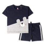Baby Boys & Baby girls Cotton Printed Round Neck Half Sleeve T-shirt & Short Sets