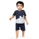 Baby Boys & Baby girls Cotton Printed Round Neck Half Sleeve T-shirt & Short Sets