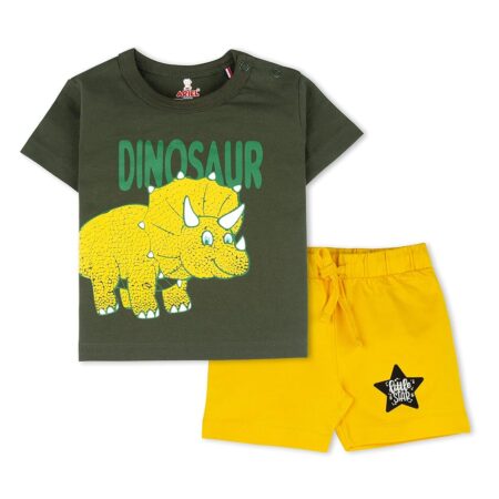 Baby Boys & Baby girls Cotton Printed Round Neck Half Sleeve T-shirt & Short Latest Summer Clothing Sets