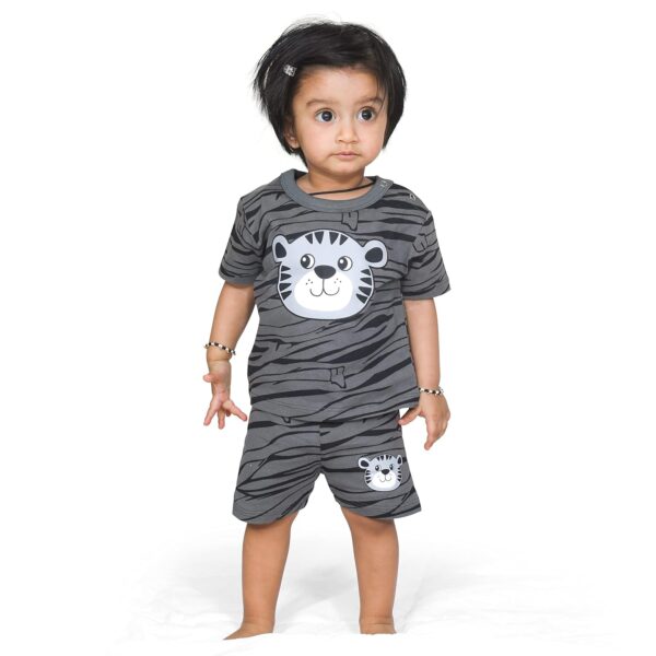 Baby Boys & Baby girls Cotton Printed Round Neck Half Sleeve T-shirt & Short Latest Summer Clothing Sets