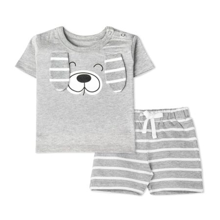 Baby Boys & Baby girls Cotton Printed Round Neck Half Sleeve T-shirt & Short Latest Summer Clothing Sets