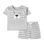 Baby Boys & Baby girls Cotton Printed Round Neck Half Sleeve T-shirt & Short Latest Summer Clothing Sets