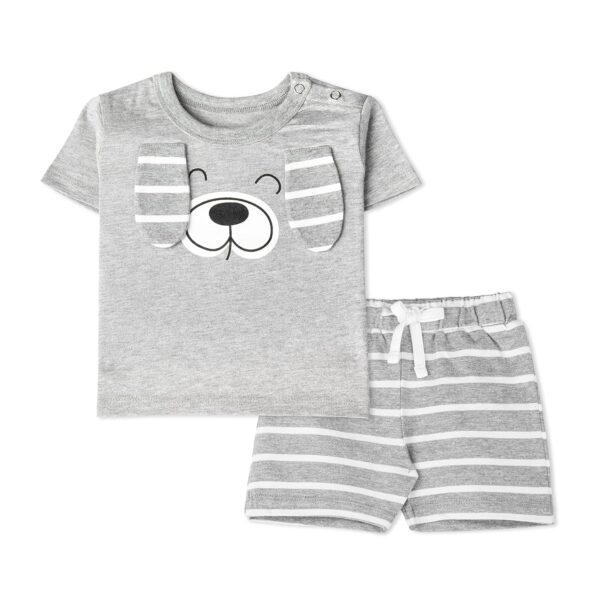 Baby Boys & Baby girls Cotton Printed Round Neck Half Sleeve T-shirt & Short Latest Summer Clothing Sets