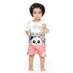 Baby Boys & Baby girls Cotton Printed Round Neck Half Sleeve T-shirt & Short Sets