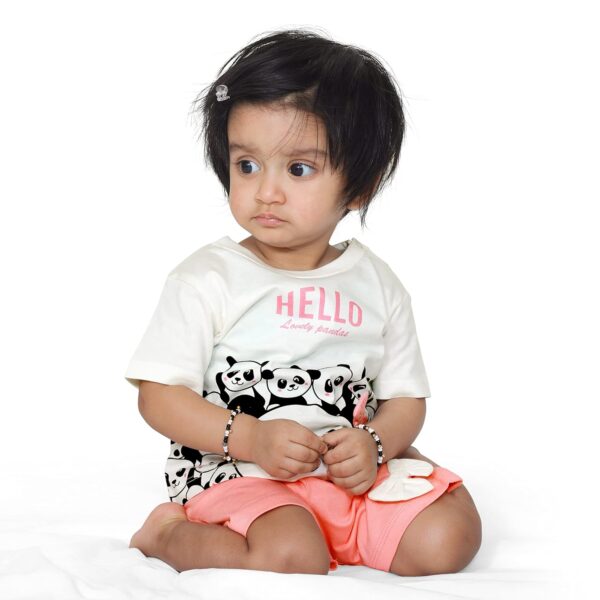 Baby Boys & Baby girls Cotton Printed Round Neck Half Sleeve T-shirt & Short Sets
