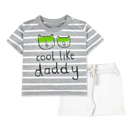 Baby Boys & Baby girls Cotton Printed Round Neck Half Sleeve T-shirt & Short Sets