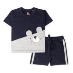 Baby Boys & Baby girls Cotton Printed Round Neck Half Sleeve T-shirt & Short Sets