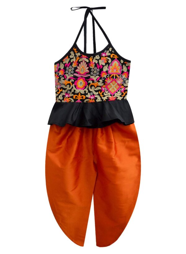 Girl's Full Length Ethnicwear Indo Western Party Dress