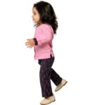 Baby Girls Dresses Cotton Clothes Top Pant Set 1 To 4 Years Pink Purple Kids Full Sleeve Summer Wear Children Birthday Party Style Outfit