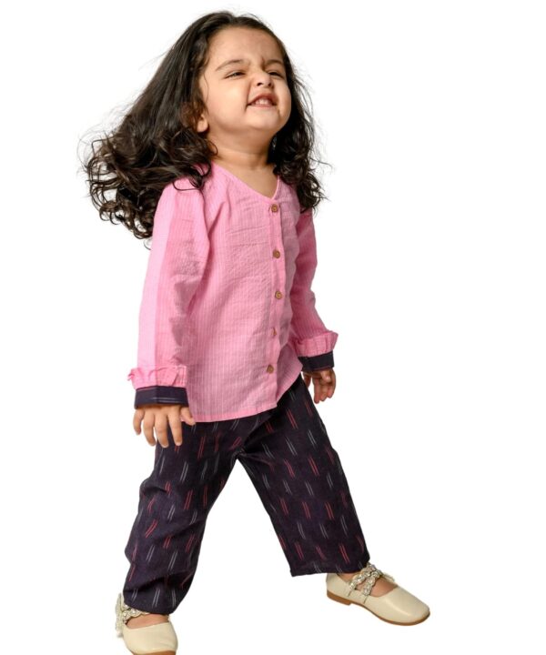 Baby Girls Dresses Cotton Clothes Top Pant Set 1 To 4 Years Pink Purple Kids Full Sleeve Summer Wear Children Birthday Party Style Outfit