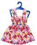 Baby Girl's Fancy Printed Knee-Length Frock 100% Cotton (4 pcs Set)