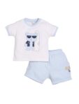 100% Pure Cotton T-shirt and Shorts Set for Baby Boys