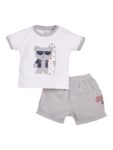 100% Pure Cotton T-shirt and Shorts Set for Baby Boys