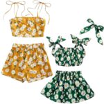 BabyGirl's Dresses_Frocks & Top Sleeveless and Shorts Combo Pack of Two for Kids.. (6 Month to 6 Year)