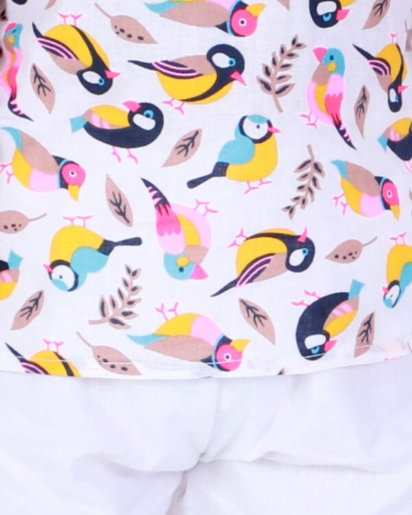 Girls Cotton Full Sleeve Printed Night Suit