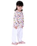 Girls Cotton Full Sleeve Printed Night Suit