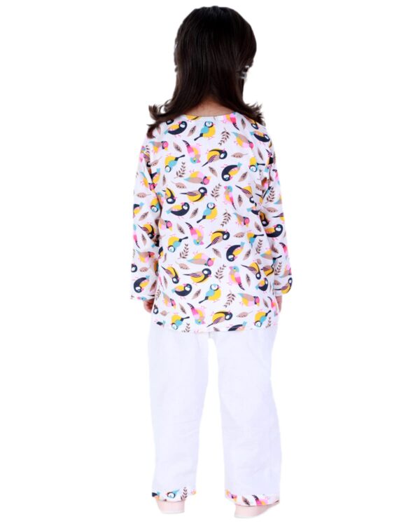 Girls Cotton Full Sleeve Printed Night Suit