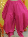 Hand Embroidered Silk Kurti Salwar with Dupatta for Girls- (Set of 1) Solid/Printed colorful full length fully stitched regular fit Ethnic wear dress for Kids