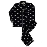 Boy's & Girl's Cotton Block Printed Night Suit Pack of 1 (2-3 Years, Black Elephant)
